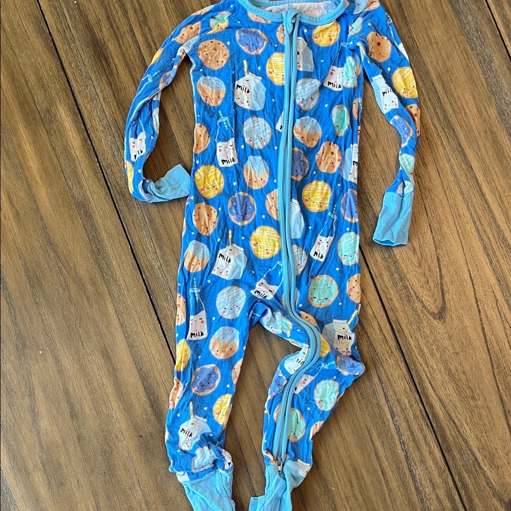 Little Sleepies Blue Cookies &Milk Zippy
